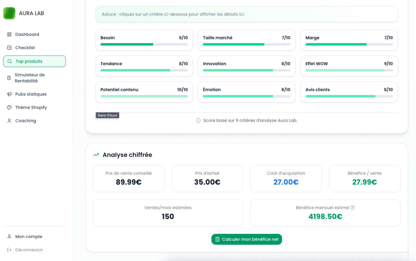 Produits à fort potentiel Aura Lab - Image 2